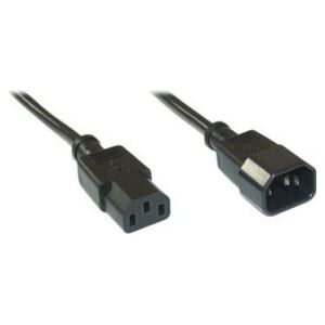 Kabel zasilający InLine IEC C13 M/F, Czarny, 3m (16632B)