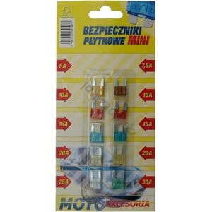 Bezpieczniki samochodowe mini, 10szt. (BEZ4007)