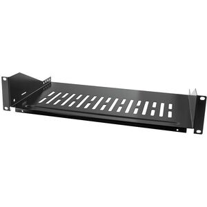 LogiLink Półka 2U, przedni wspornik, na śrubę mocującą d = 400 mm, czarna (SF2C45B)