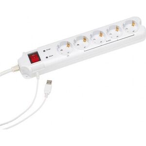 Listwa zasilająca Energenie Master/Slave przeciwprzepięciowa 5 gniazd 1.8 m biała (PCW-MS2G)