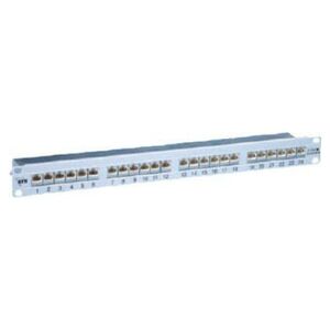 Metz Patch panel CAT 6, 24 porty, 1U, 19", Srebrny (130855-E)