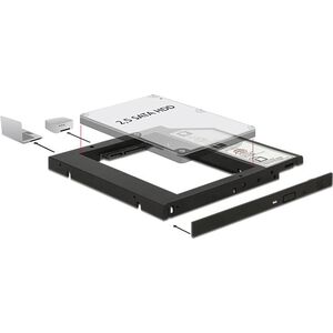 Kieszeń Delock Slim SATA 5.25″ - SATA 2.5" (62669)