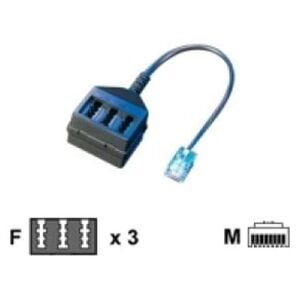 Secomp Adapter RJ45 - 3x TAE-NFN, 14cm (12.01.0533)