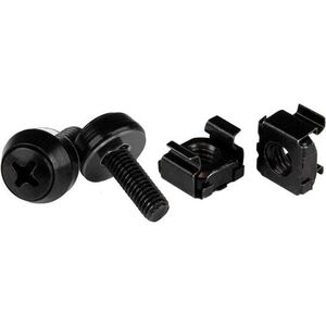 StarTech Zestaw śrubki M5 x 12mm/podkładki/nakrętki - 50kpl. Czarne (CABSCREWM5B)