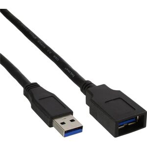 Kabel USB InLine USB-A - USB-A 0.5 m Czarny (35605)