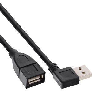 Kabel USB InLine USB-A - USB-A 1 m Czarny (34610R)