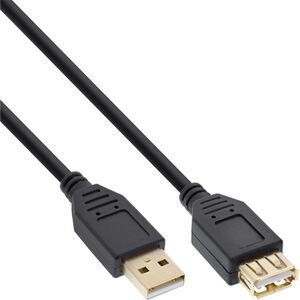 Kabel USB InLine USB-A - USB-A 3 m Czarny (34603S)