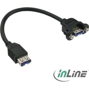 InLine USB-A - 0.2 m Czarny (33445F)