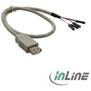 InLine USB zew. - USB wew., 0.4m, Szary (33440L)