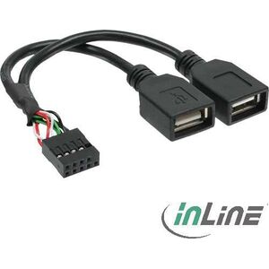 InLine USB zew. - USB wew., Czarny (33440M)
