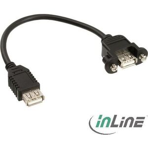 InLine USB-A - USB-A 0.2 m Czarny (33441D)