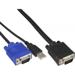 InLine Kable KVM, 1.8m, Czarny (60667D)