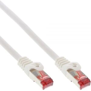 Intos Patchcord S/FTP, PiMF, Cat.6, 250MHz, halogen free, biały 1.5m (76912W)