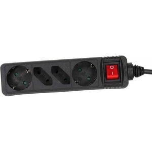 Listwa zasilająca InLine 4 gniazda 5 m czarna (16445S)