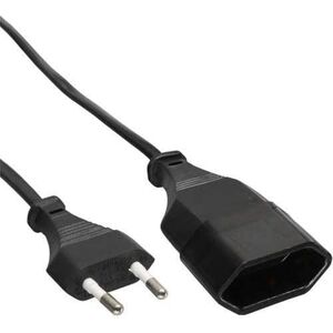 InLine Euro Typ C Plug Power przedłużacz męski - żeński (16683S)