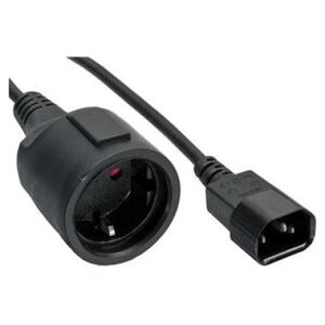 Kabel zasilający InLine C14 plug - German Typ F socket czarny 1m (16659A)