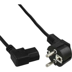 Kabel zasilający InLine Typ F kątowy - IEC connector lewy kątowy (16752L)