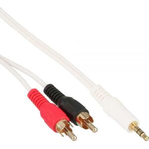 Kabel InLine Jack 3.5mm - RCA (Cinch) x2 2.5m biały (89936W)