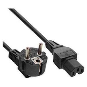 Kabel zasilający InLine CEE7/7 kątowy - C15 prosty (16810F)