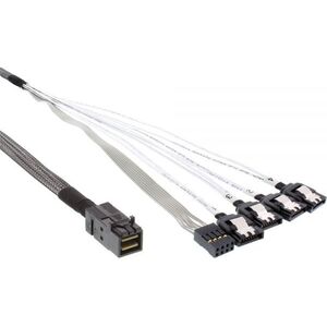 InLine SFF 8643 - SATA x4, 0.5m, Szary (27630A)