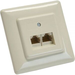 InLine Puszka ścienna 2x RJ45, 2x 8 Port (69989C)