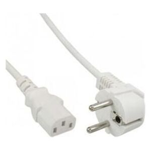 Kabel zasilający InLine Typ F - 3 Pin IEC socket biały (16649W)