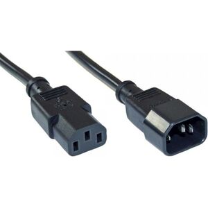 Kabel zasilający InLine - przedłużacz do komputera - C13 - C14 3 Pin IEC męski (16637)