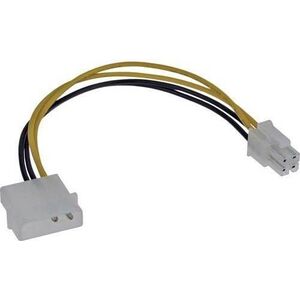 InLine Molex - ATX/EPS 4-pin, 0.2m, Żółty (26632)