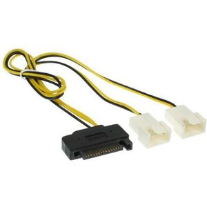 InLine SATA 15-pin - 2-pin x2, 0.3m, Wielokolorowy (29683F)