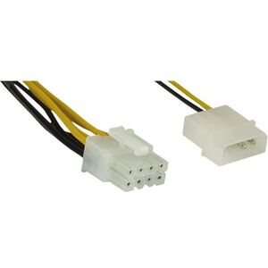 InLine Molex - ATX/EPS 8-pin, 0.3m, Żółty (26630)