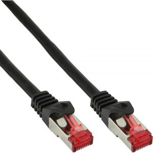 InLine Patch Kabel Sieciowy S/FTP PiMF Cat.6 PVC copper czarny 0.5m - 76450S