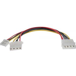 InLine Molex - 4-pin Floppy, 0.13m, Wielokolorowy (29658)
