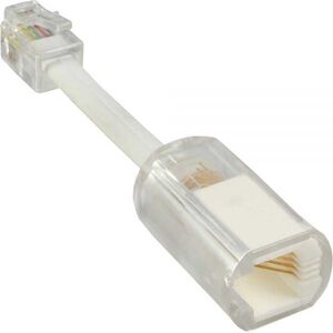 InLine Adapter Twist-Stop, RJ10, przeźroczysty + Kabel (18890)
