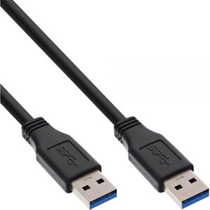 Kabel USB InLine USB-A - USB-A 3 m Czarny (35230)