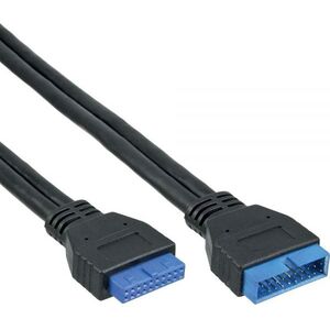 InLine USB 19 pin - USB 19 pin, 0.35m, Czarny (33448I)