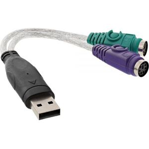 Adapter USB InLine USB - PS/2 x2 Biały  (33386)