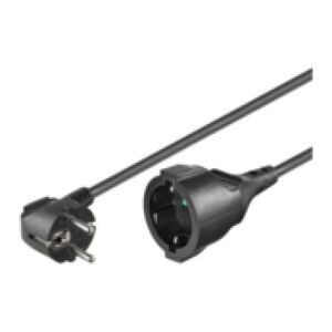 MicroConnect Przedłużacz Schuko, M-F, 5m, czarny (PE140500)