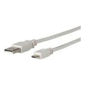Kabel USB MicroConnect USB-A - microUSB 3 m Biały (USBABMICRO3G)