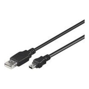 Kabel USB MicroConnect USB-A - miniUSB 1 m Czarny (USBAMB51)