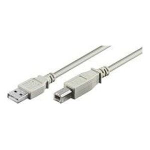 Kabel USB MicroConnect USB-A - USB-B 5 m Biały (USBAB5)