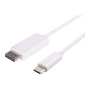 Kabel USB MicroConnect USB-C - DisplayPort 1 m Biały (USB3.1CDPBW1)