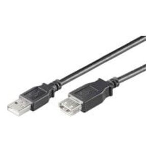 Kabel USB MicroConnect USB-A - USB-A 5 m Czarny (USBAAF5B)