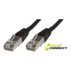 MicroConnect Patchchord SSTP CAT6, LSZH, czarny, 0.5m (SSTP6005S)