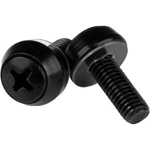StarTech Zestaw śrubki M6 x 12mm/podkładki - 100kpl. Czarne (CABSCRWSM62B)