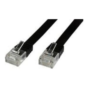 MicroConnect RJ-45/RJ-45 kat.6 2m Czarny (V-UTP602S-FLAT)
