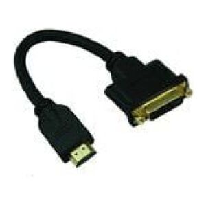 Adapter AV MicroConnect HDMI - DVI-D czarny (DVIHDMI15CM)