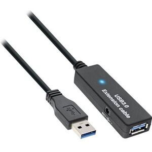 Kabel USB InLine USB-A - 15 m Czarny (35656)