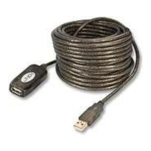 Kabel USB Lindy USB-A - USB-A 20 m Czarny (42631)