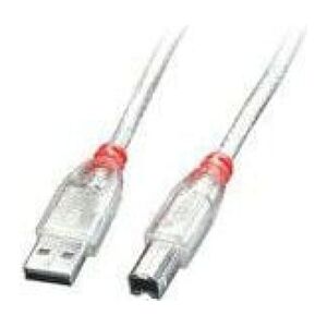 Kabel USB Lindy USB-A - USB-B 0.5 m Przezroczysty (41751)