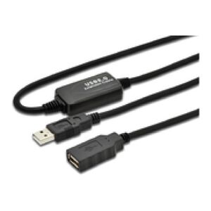Kabel USB MicroConnect USB-A - USB-A 5 m Czarny (USB2.0AAF05A)